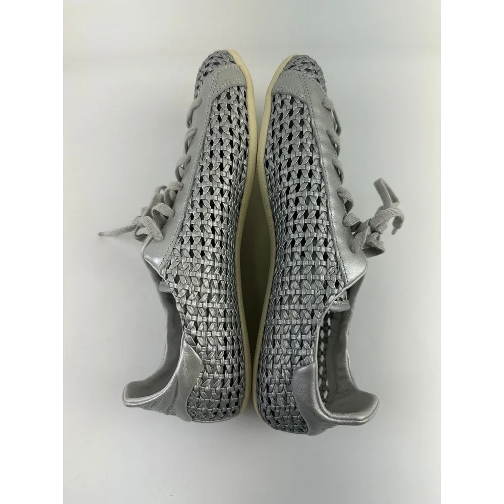 Adidas Originals Stan Smith Lo Pro Shoes Sneaker Woven Silver Metallic Womens 10